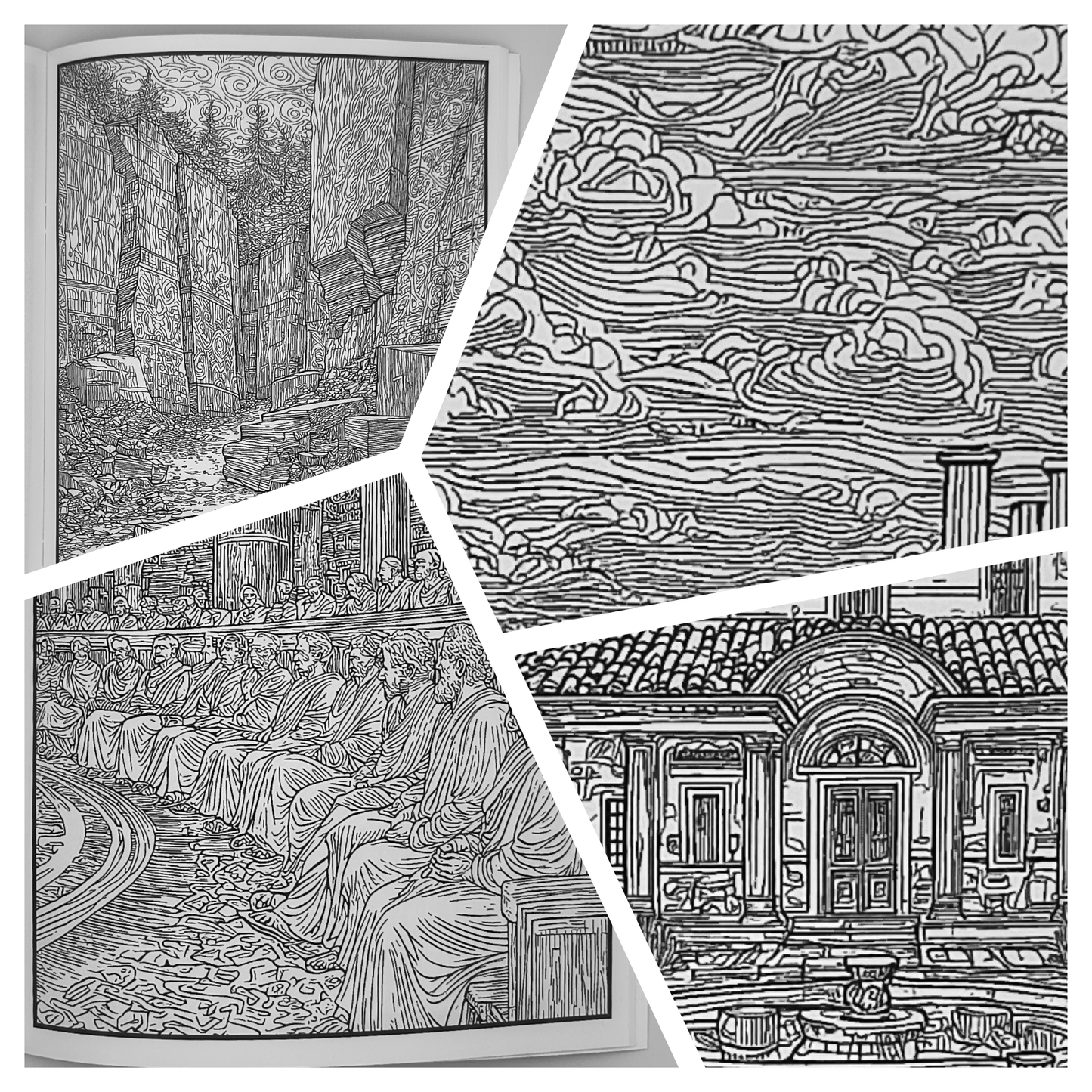 Live Like the Romans – Adults Historical Colouring Book | A–Z Intricate Designs