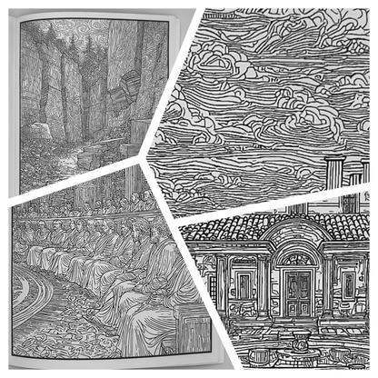 Live Like the Romans – Adults Historical Colouring Book | A–Z Intricate Designs