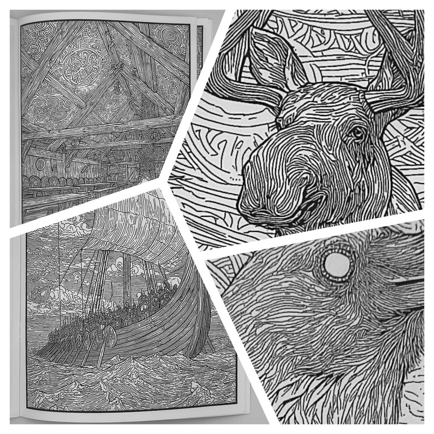 Live Like the Vikings – Adults Historical Colouring Book | A–Z Intricate Designs