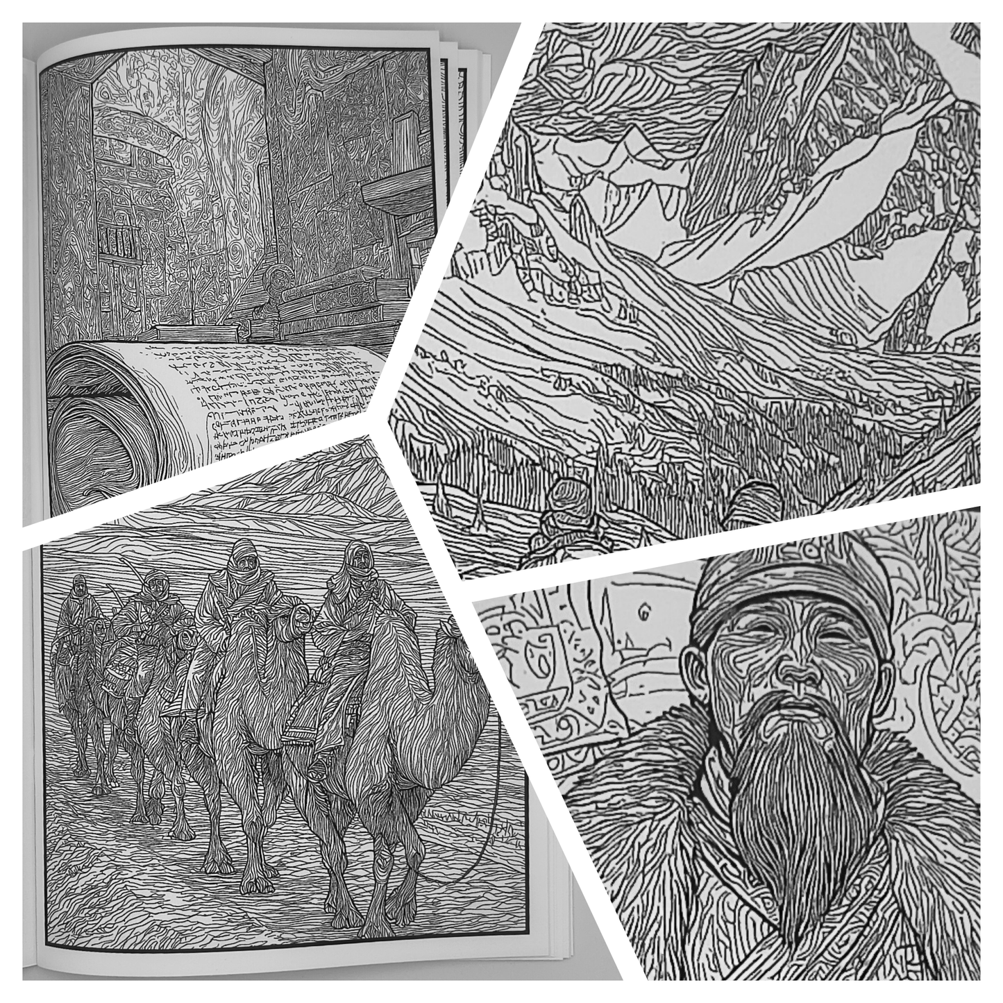 Live Like the Mongols – Adults Historical Colouring Book | A–Z Intricate Designs