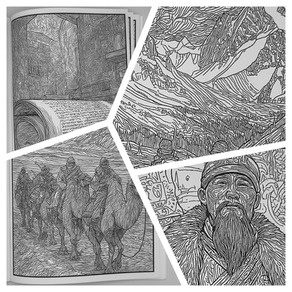 Live Like the Mongols – Adults Historical Colouring Book | A–Z Intricate Designs