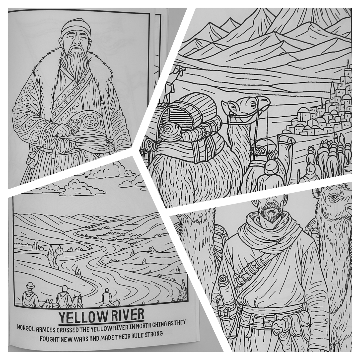 Live Like the Mongols – Children’s Historical Colouring Book | A–Z Activities & Learning
