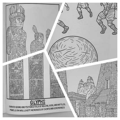 Live Like the Toltecs – Children’s Historical Colouring Book | A–Z Activities & Learning