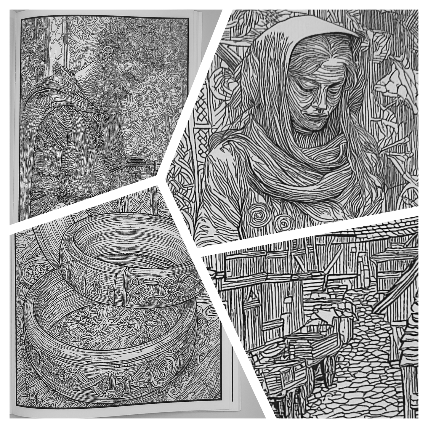 Live Like the Anglo-Saxons – Adults Historical Colouring Book | A–Z Intricate Designs