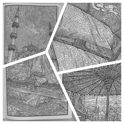 Live Like the Ottomans – Adults Historical Colouring Book | A–Z Intricate Designs